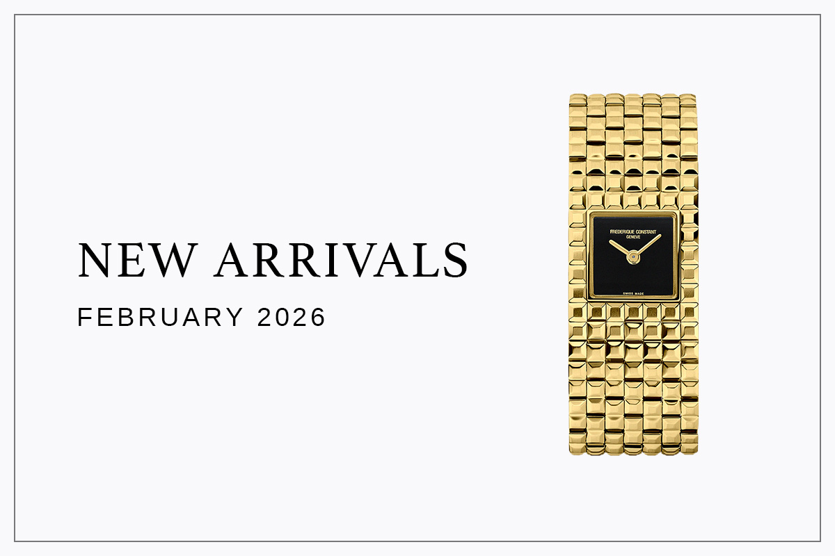 フレデリック・コンスタント 時を告げるブレスレット「クラシック マンシェット」オニキス文字盤＆イエローゴールドカラーモデルが新登場〈2026年2月発売予定〉